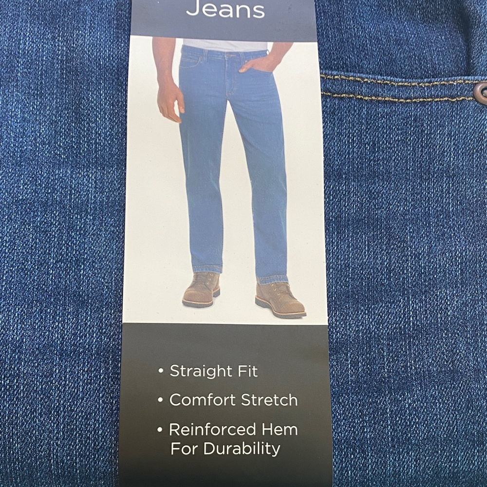 Kirkland Signature Mens Straight Fit Comfort Stretch Jeans Blue 32x29‎ 7772001 - Picture 4 of 5